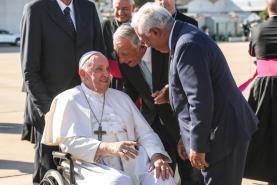 JMJ: Papa Francisco expressa gratidão ao Presidente da República e povo português ao regressar a Roma