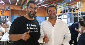 Líder do Chega André Ventura foi jantar à festa da Atalaia e ouvir a população