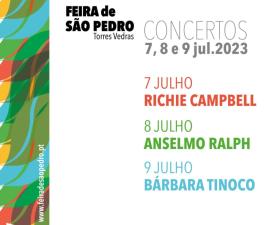 Richie Campbell, Anselmo Ralph e Bárbara Tinoco na Feira de São Pedro de Torres Vedras