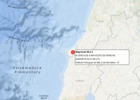 Rede Sismológica regista sismo fraco ocorrido esta madrugada no concelho de Peniche